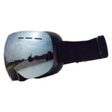 Maxbell Maxbell Magnetic Ski Goggles Windproof Glasses for Adults Black Frame  Silver Lenses