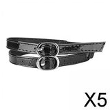 Maxbell 5xShoe Strap Holder with Buckle Shoelace Accessories Anti Loose for Women Lady mirror black