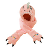 Maxbell Adorable 3-in-1 Winter Beanie Hat Scarf Gloves for Children Boys Girls Pink
