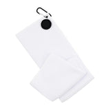 Golf Towel Gifts for Men Women Comfortable with Clip Golf Ball Cleaner Towel White