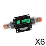 Maxbell 6xIn-Line Manual Reset Circuit Breaker Car Stereo Audio Fuse 12V/24V/32V 15A