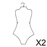 Maxbell 2xSwimsuit Hanger Display Hanger Lingerie Hanger for Boutique Beachwear Adults Black