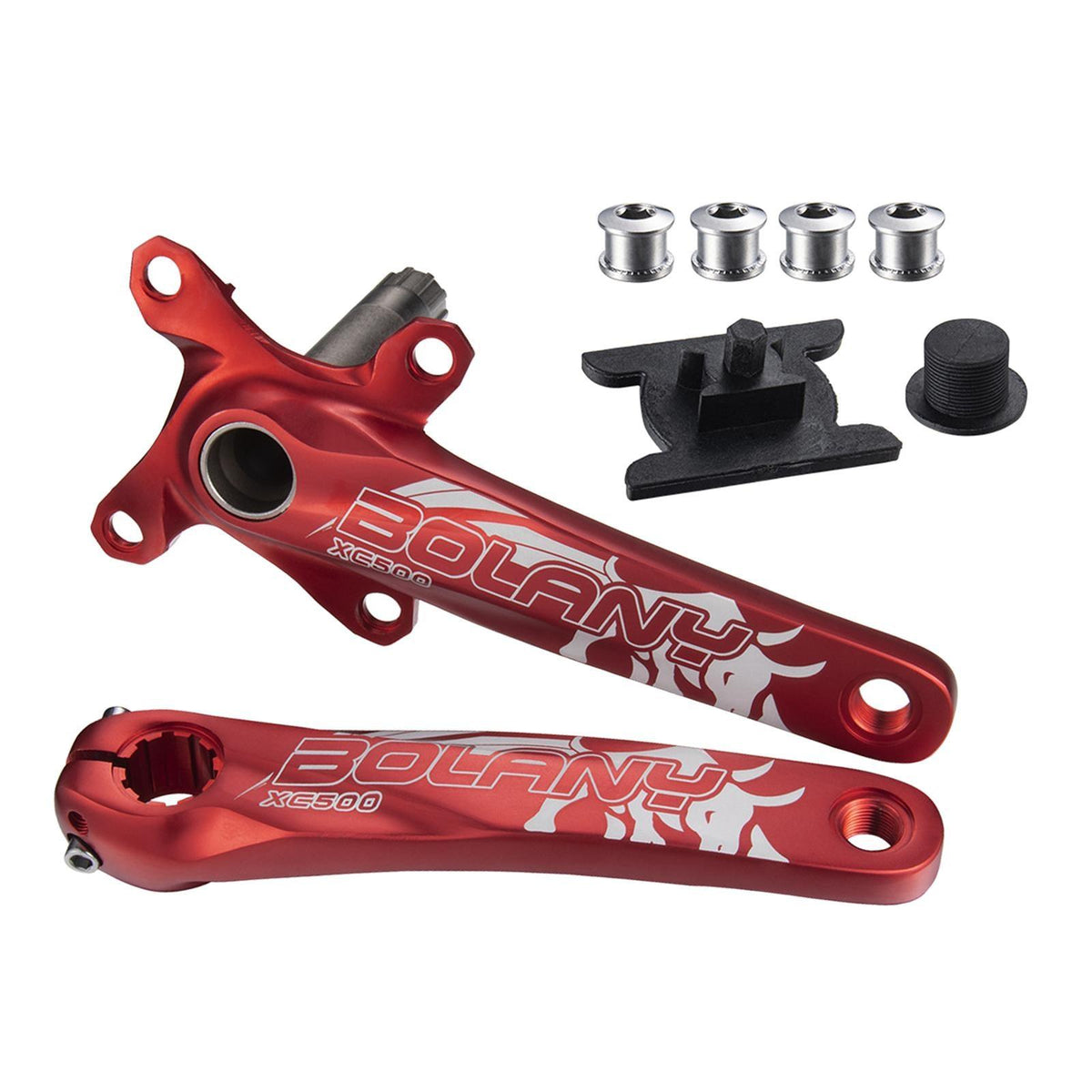 Maxbell Maxbell 1 Pair Crank Arm BCD 104 Bicycle Crankset Bike MTB Bottom Bracket Red