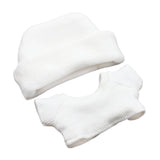 Maxbell 2x 17/15cm Dolls Clothes Clothing Hat and Top for Plush Figure 5.91/6.69inch white