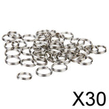 Maxbell 30xSplit Key Rings 1.2 x 12mm 100pcs Silver