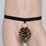 Maxbell Maxbell Men Sexy O Ring Thongs Underwear Bulge G-string Jockstrap Underpants Leopard
