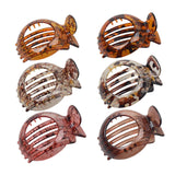 Maxbell 6x Flat Hair Claw Clips Resin Hair Accessories for Ceremonies Women Everyday