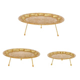 Maxbell 3Pcs Cake Stand Light Luxury Jewelry Display Tray for Farmhouse Cafe Holiday