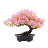 Maxbell Artificial Bonsai Tree Fake Bonsai Tree for Living Room Yard Desktop Display Pink