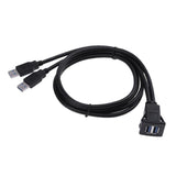 10pcs USB3.0 Male to Female Car Auto Dashboard Flush Mount Adapter Cable