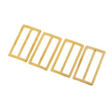 Maxbell 8Pcs Tri-Glide Adjustable Buckles Strap Slide 3 Bar Adjusters Gold Silver