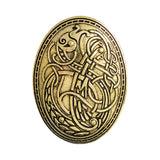 Maxbell 2Pack Norse Medieval Viking Shield Symbol Brooch Oval Shawl Sweater Pin