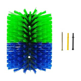 Maxbell Livestock Scratch Brush Efficient 19cmx22cm Horse Brush for Corral Sheep Cow Green and Blue