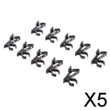 Maxbell 5x10 Pieces Portable Microphone Lapel Tie Lavalier Mic Metal Clip Holder 12mm