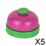 Maxbell 5xGame Call Bell Classroom Bell Multifunction Hand Bells for Desk School Hotel Green and Pink