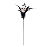 Maxbell Halloween Feather Picks with Skull Party for Home Vase Decor Parties Holiday