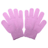 Maxbell 2 Pairs Exfoliating Bath Glove Shower Skin Care Scrubber Pads Rose Red Pink