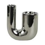 Maxbell Candle Holder Ornament Gifts Candle Stand for Wedding Reception Home Dinning Silver