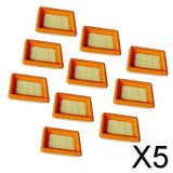 Maxbell 5x10 Piece Air Filters For STIHL FS120 FS200 FS250 FS300 FS350 FS400 FS450