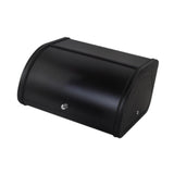 Maxbell Bread Box Roll Top Rustic Bread Box Bin for Coffee Shop Farmhouse Countertop black