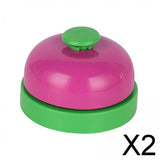 Maxbell 2xGame Call Bell Classroom Bell Multifunction Hand Bells for Desk School Hotel Green and Pink