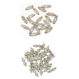 Maxbell 40pcs Silver Plated 2/3 Hole Spacer Loose Beads Charm for Bracelets Necklace DIY