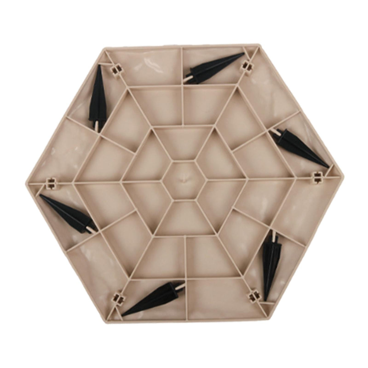 Maxbell Outdoor Stepping Stone Patio Lawn Paver Easy Installation with Ground Stakes Hexagonal