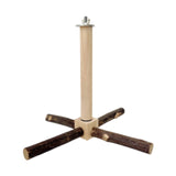 Maxbell Parrot Toy Perch Rotating Wood Bird Stand for Cockatiels Canaries Small Bird