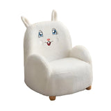 Maxbell 2in1 Kids Cartoon Sofa Bed, Soft Plush, Solid Wood, Safe & Space-Saving Cream Rabbit Wood
