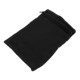 Maxbell Solid Black Men & Women Wristband Sweatband Wallet Zipper Pocket Bag for Athletic Sports, Tennis, Basketball, Running, Cycling, Gym, Working Out - Aladdin Shoppers