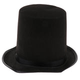 Men Women Top Hat Fancy Dress Felt Fancy Dress Performing Magician Hat Black