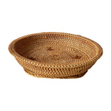 Maxbell Woven Fruit Basket Food Basket Serving Tray for Parties Entryway Table Snack 27cmx7cm