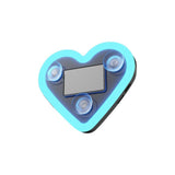 Solar Heart light-emitting diode Car Mood Light, Glowing Triangle Panel Decoration Ice Blue 1 pc