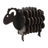 Maxbell Wood Coasters Table Decor Non Slip Gifts Sheep Shaped Coasters for Mugs Cups Black