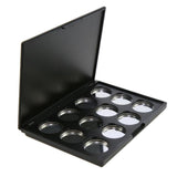 Maxbell Maxbell 12 Slots Empty Magnetic Palette Box for Eyeshadow Powder Makeup Case w/ Pans