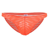 Maxbell Sexy Mens Striped Sheer Mesh Briefs Underwear Stretch Panties 2XL Orange - Aladdin Shoppers