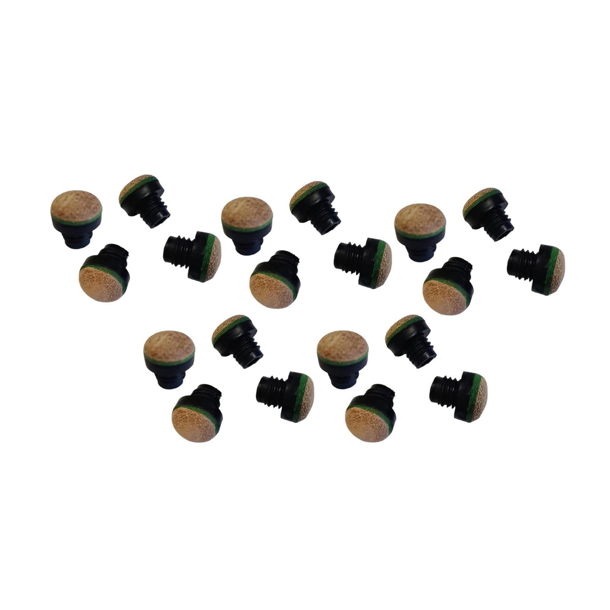 20 Pieces Billiard Pool Cue Tips Easy Installation Indoor Game Replace Parts