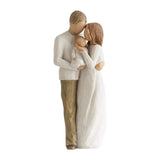 Maxbell Family Themed Figurine Gifts Hand Painted Figure for Christmas Shelf Cabinet A