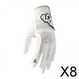 8xMen's Woman Golf Glove Left Hand Player Micro Soft Fiber Comfortable 17.5cm