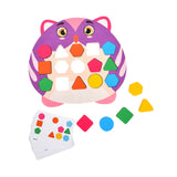 Maxbell Wooden Shape Matching Game Kids Valentines Day Gifts for 4 5 6 Year Old Kids Violet