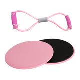 Maxbell Exercise Sliders Equipment Compact Core Sliders for Yoga Pilates Working Out pink