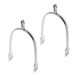 Maxbell Maxbell 1 Pair Zinc Alloy Horse Spurs Equestrian Horse Riding Spurs for Men Silver
