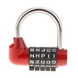 Maxbell 4 Pieces Letters Combination Lock Resettable Padlock for Toolboxes Suitcases