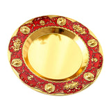 Maxbell Serving Tray Versatile Afternoon Tea Pastry Tray for Holiday Hotel Farmhouse red