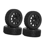 Maxbell 4Pcs 1/10 RC Car Tires RC Modification Accessory Sturdy RC Parts Accessories black
