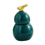Maxbell Toothpick Holder Dispenser Cotton Swab Jar for Kitchen Home Bathroom Shelves green