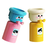 Maxbell Toothbrush Cup and Holder Mouthwash Cup Rack for Birthday Daily Use Tabletop 2pcs Pink Yellow