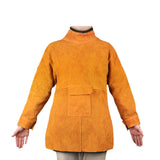 Maxbell Welding Apron with Sleeve Weld Coat with Neck Cover Men Women Welding Jacket