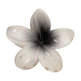 Maxbell Flower Shape Hair Claw Clip Nonslip Hair Clip for Women   White Gray