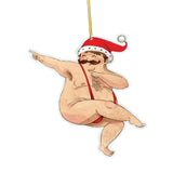 Maxbell 4xChristmas Decorations Tree Ornaments Funny 2023 Christmas Hanging Decoration Style C